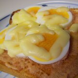 明太マヨの卵チーズトースト